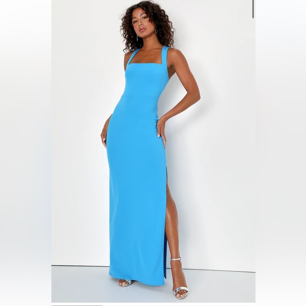 Lulu's Vibrant Blue Maxi Dress